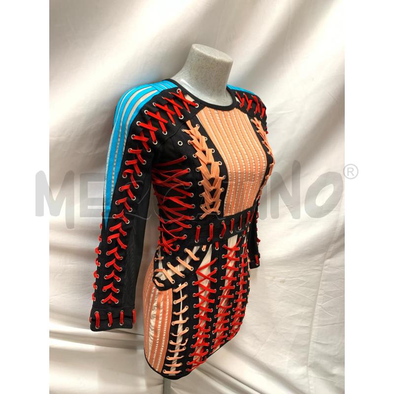 VESTITO ATHINA LACCH INTRECCI NERO ROSSO ARANCIO CELESTE | Mercatino dell'Usato Roma re di roma 2