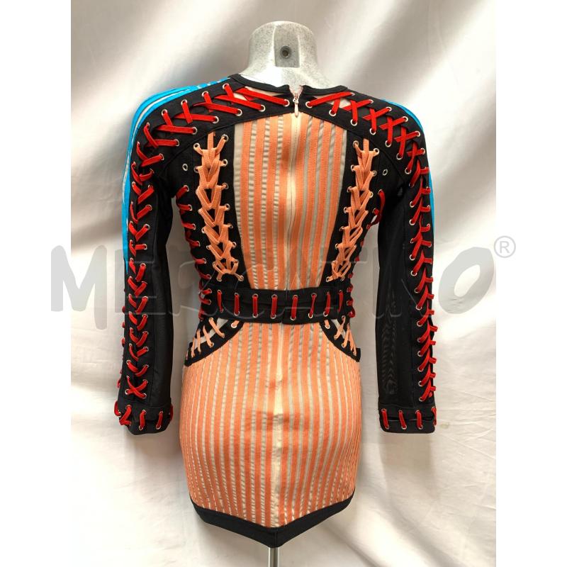 VESTITO ATHINA LACCH INTRECCI NERO ROSSO ARANCIO CELESTE | Mercatino dell'Usato Roma re di roma 3