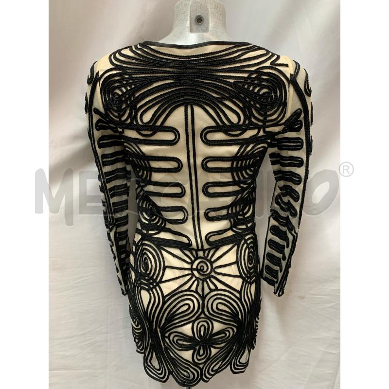VESTITO DIKARMI TULLE PANNA RICAMI NERO | Mercatino dell'Usato Roma re di roma 3