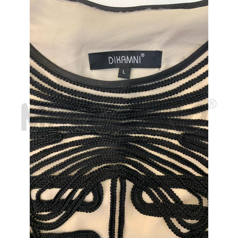 VESTITO DIKARMI TULLE PANNA RICAMI NERO | Mercatino dell'Usato Roma re di roma 5