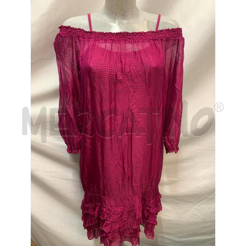 VESTITO DONNA ANYPLACE SETA FUCSIA POIS  | Mercatino dell'Usato Roma re di roma 1