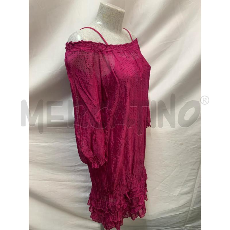VESTITO DONNA ANYPLACE SETA FUCSIA POIS  | Mercatino dell'Usato Roma re di roma 2