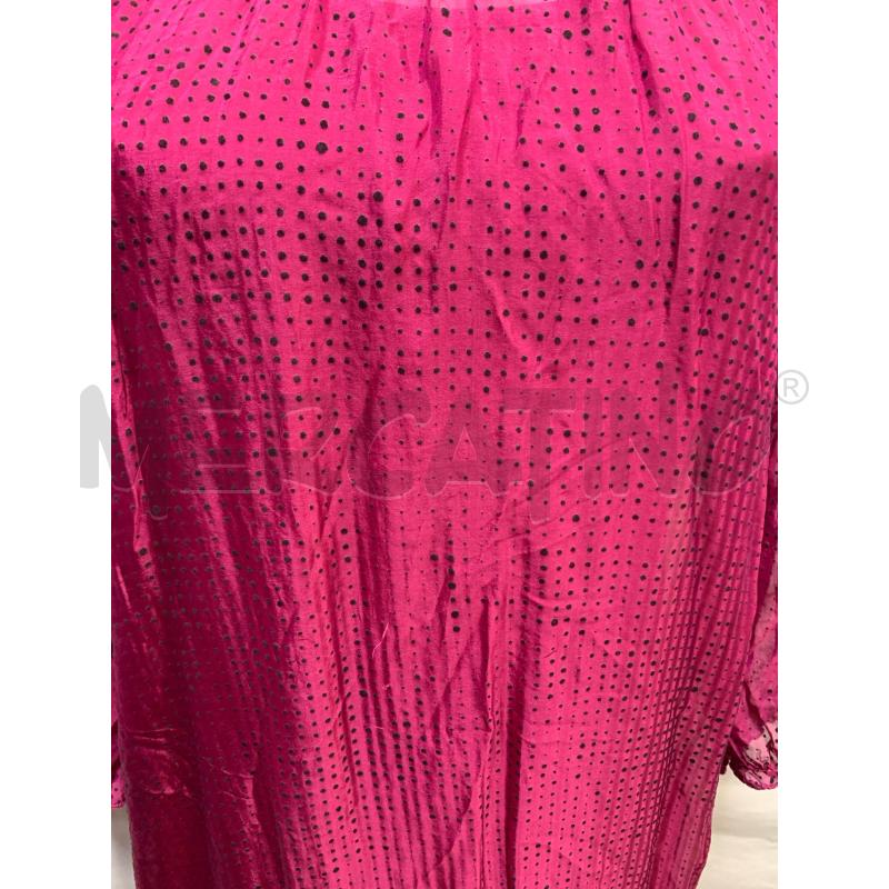 VESTITO DONNA ANYPLACE SETA FUCSIA POIS  | Mercatino dell'Usato Roma re di roma 4
