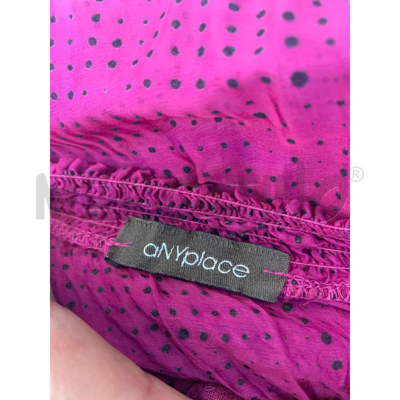 VESTITO DONNA ANYPLACE SETA FUCSIA POIS  | Mercatino dell'Usato Roma re di roma 5