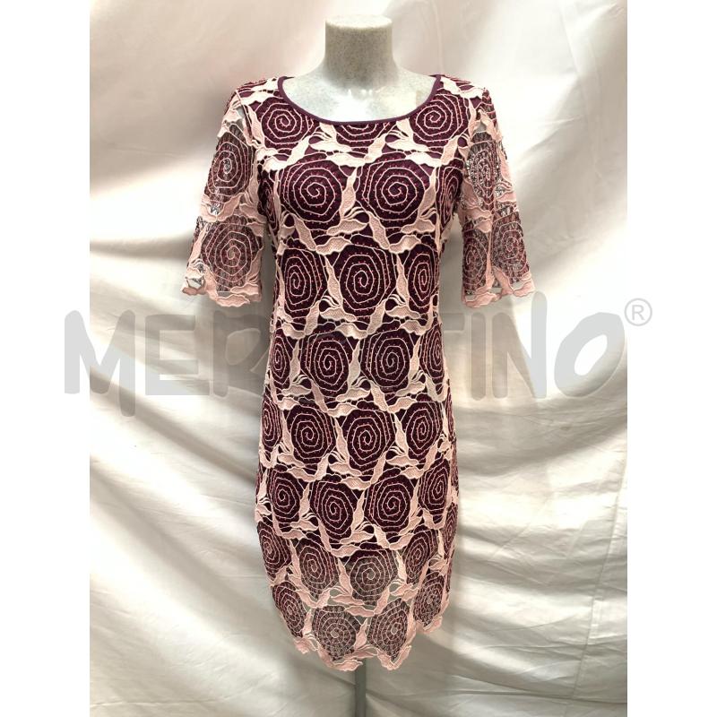 VESTITO DONNA BELLE PRUGNA FIORI ROSA  | Mercatino dell'Usato Roma re di roma 1