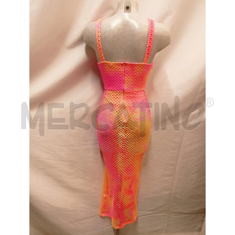VESTITO DONNA DRESSCODE ROSA RETE ARANCIO | Mercatino dell'Usato Roma re di roma 3