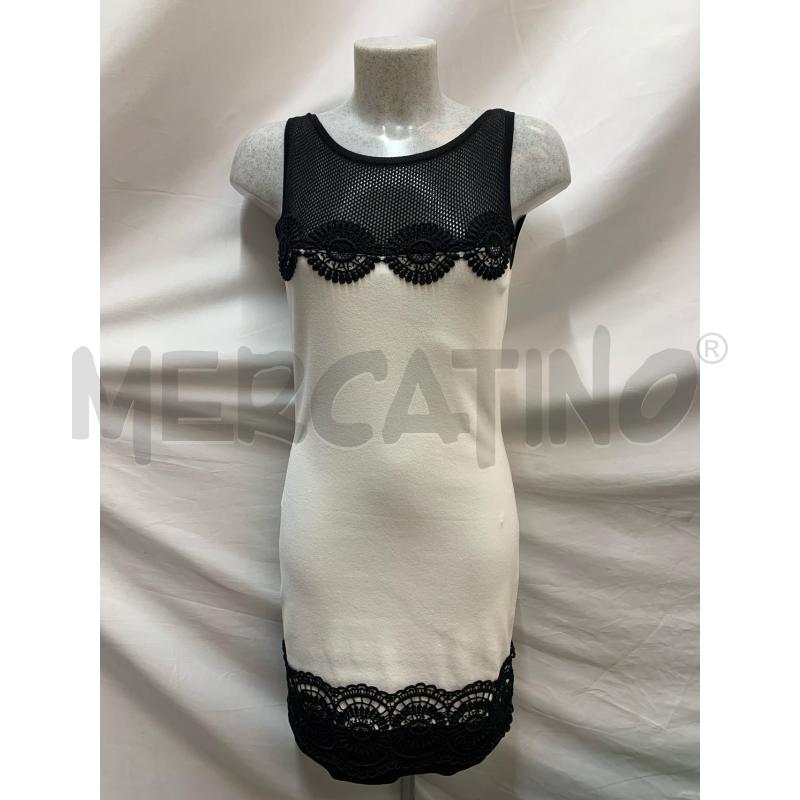 VESTITO DONNA LUISA SPAGNOLI BIANCO RICAMO NERO | Mercatino dell'Usato Roma re di roma 1