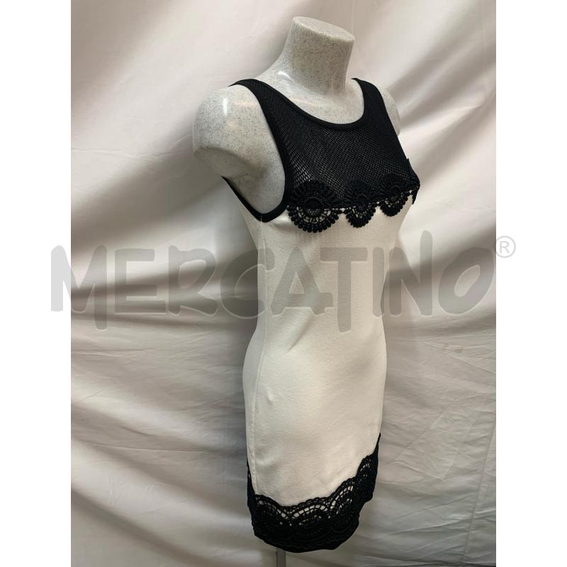 VESTITO DONNA LUISA SPAGNOLI BIANCO RICAMO NERO | Mercatino dell'Usato Roma re di roma 2