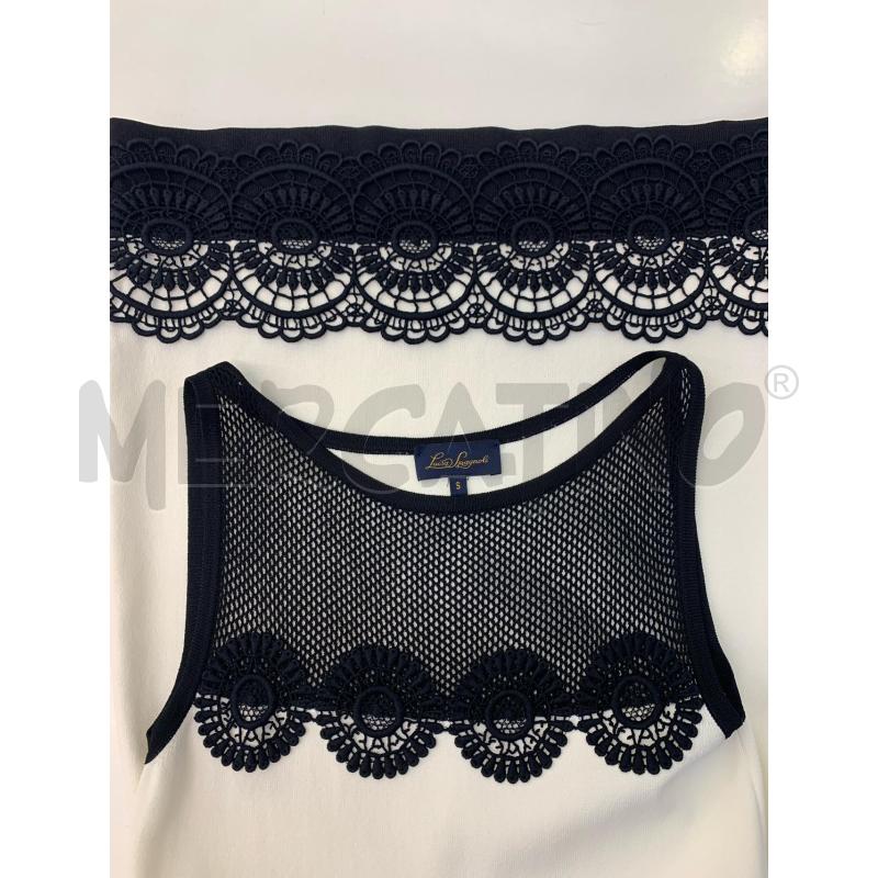 VESTITO DONNA LUISA SPAGNOLI BIANCO RICAMO NERO | Mercatino dell'Usato Roma re di roma 5