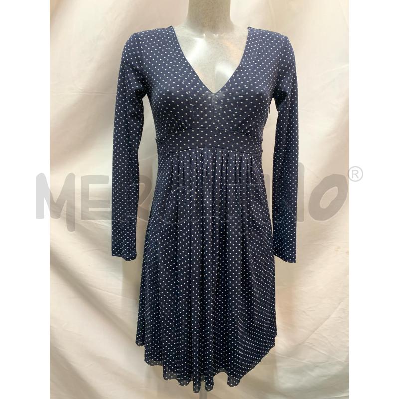 VESTITO DONNA MARELLA BLU POIS BIANCO  | Mercatino dell'Usato Roma re di roma 1