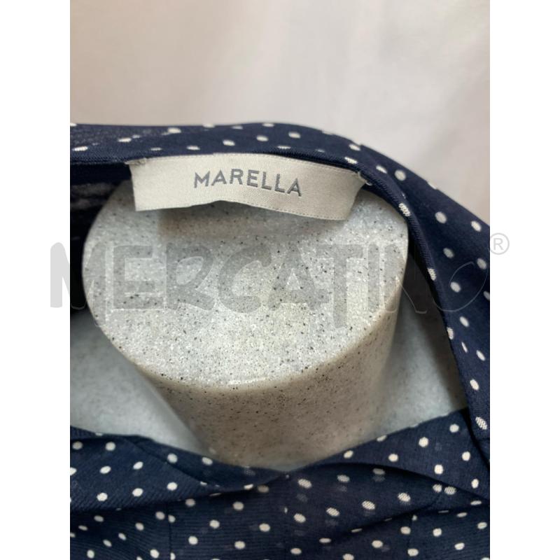 VESTITO DONNA MARELLA BLU POIS BIANCO  | Mercatino dell'Usato Roma re di roma 5