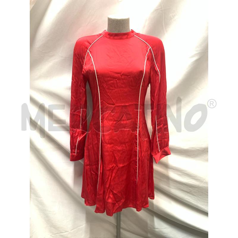 VESTITO DONNA PINKO ROSSO LINEE BIANCO | Mercatino dell'Usato Roma re di roma 1