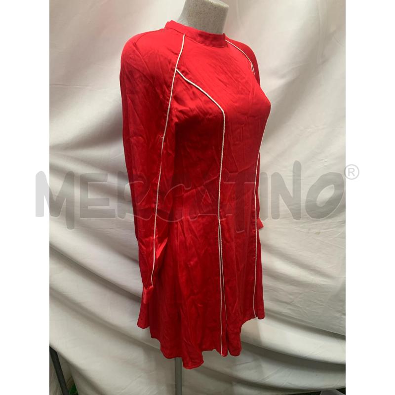 VESTITO DONNA PINKO ROSSO LINEE BIANCO | Mercatino dell'Usato Roma re di roma 2