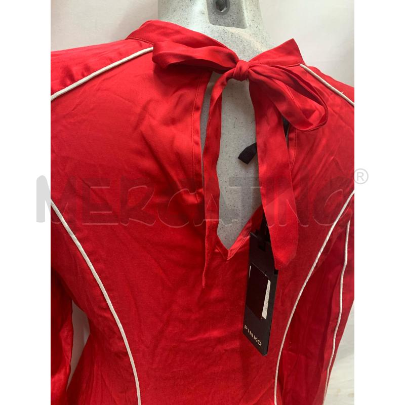 VESTITO DONNA PINKO ROSSO LINEE BIANCO | Mercatino dell'Usato Roma re di roma 4