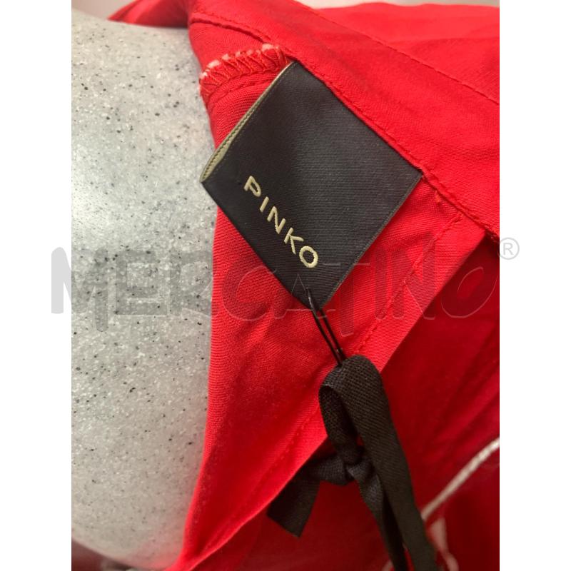 VESTITO DONNA PINKO ROSSO LINEE BIANCO | Mercatino dell'Usato Roma re di roma 5