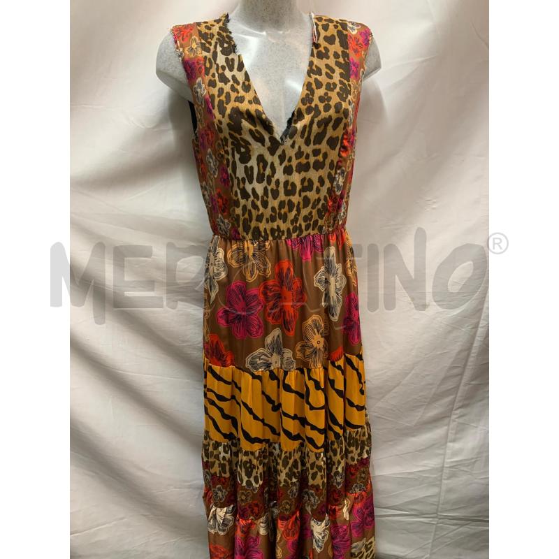 VESTITO DONNA SILVIAN HEACH ANIMALIER BEIGE FIORI | Mercatino dell'Usato Roma re di roma 1