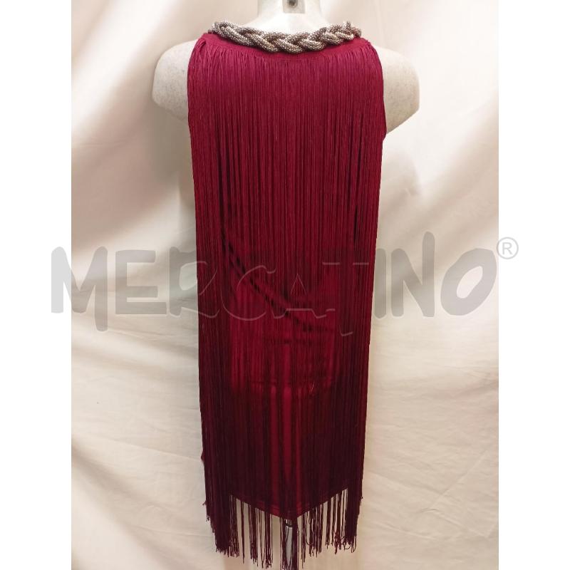 VESTITO DROLE DE LE COPINE BORDEAUX FRANGE | Mercatino dell'Usato Roma re di roma 3