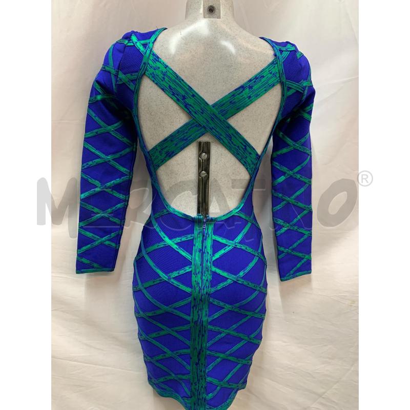 VESTITO FSHEEBO.COM BLU ELETTRICO INTROCI VERDE  | Mercatino dell'Usato Roma re di roma 3