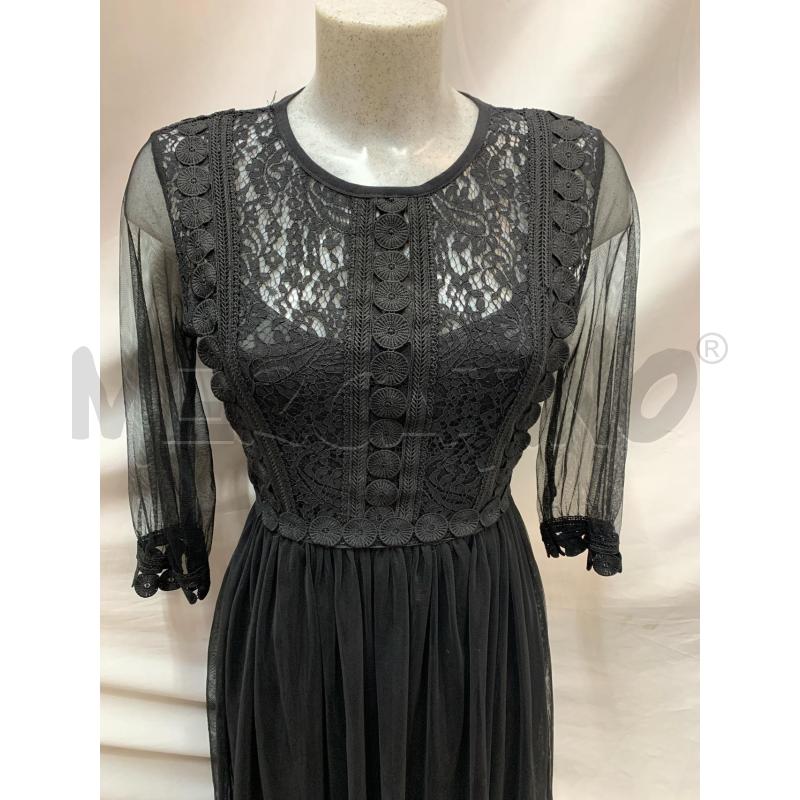 VESTITO GIORGIA E JONH NERO TULLE RICAMO | Mercatino dell'Usato Roma re di roma 2
