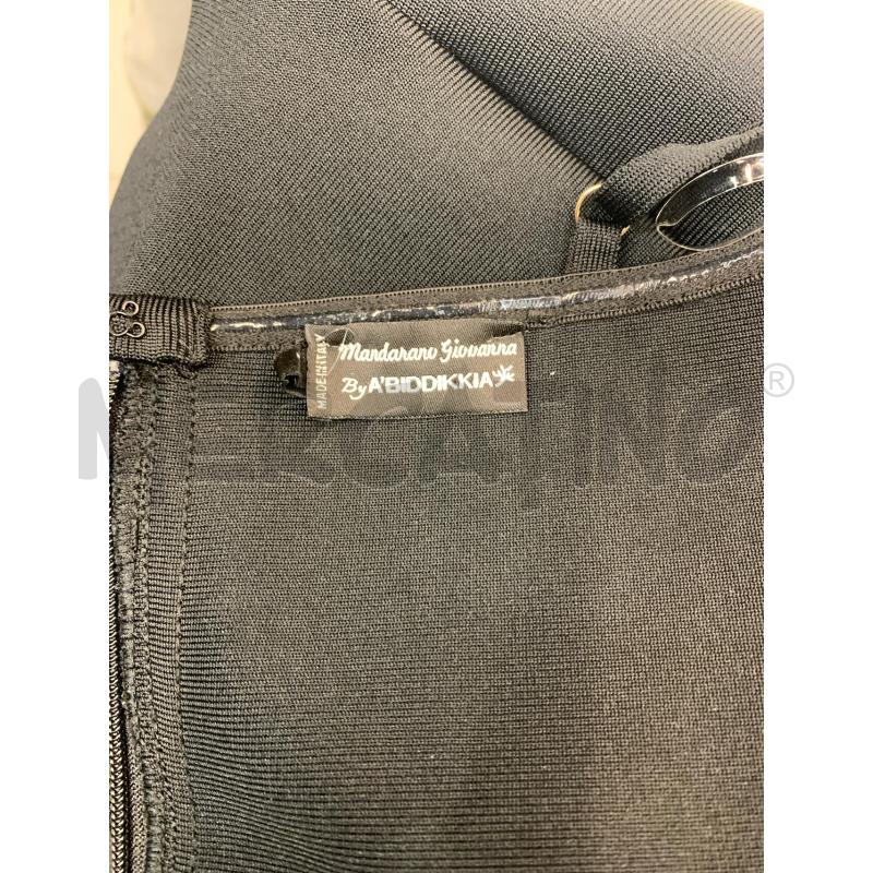 VESTITO GIOVANNA MANDARANO NERO FIORR ROUCHES | Mercatino dell'Usato Roma re di roma 5