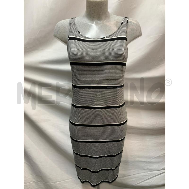 VESTITO MARTINO MIDALI NERO BIANCO MULTIRIGHE  | Mercatino dell'Usato Roma re di roma 1