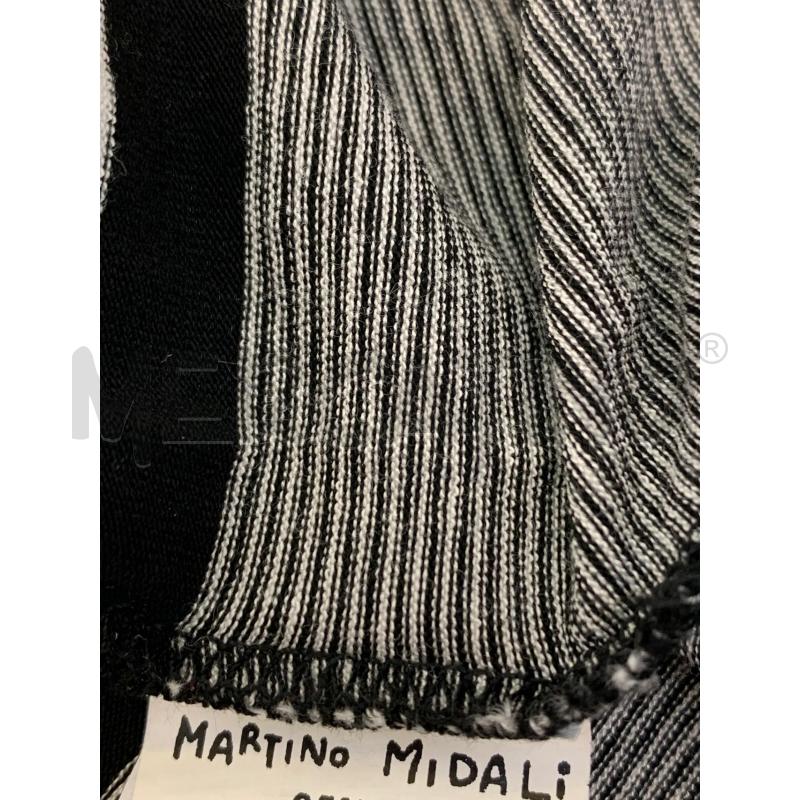 VESTITO MARTINO MIDALI NERO BIANCO MULTIRIGHE  | Mercatino dell'Usato Roma re di roma 5