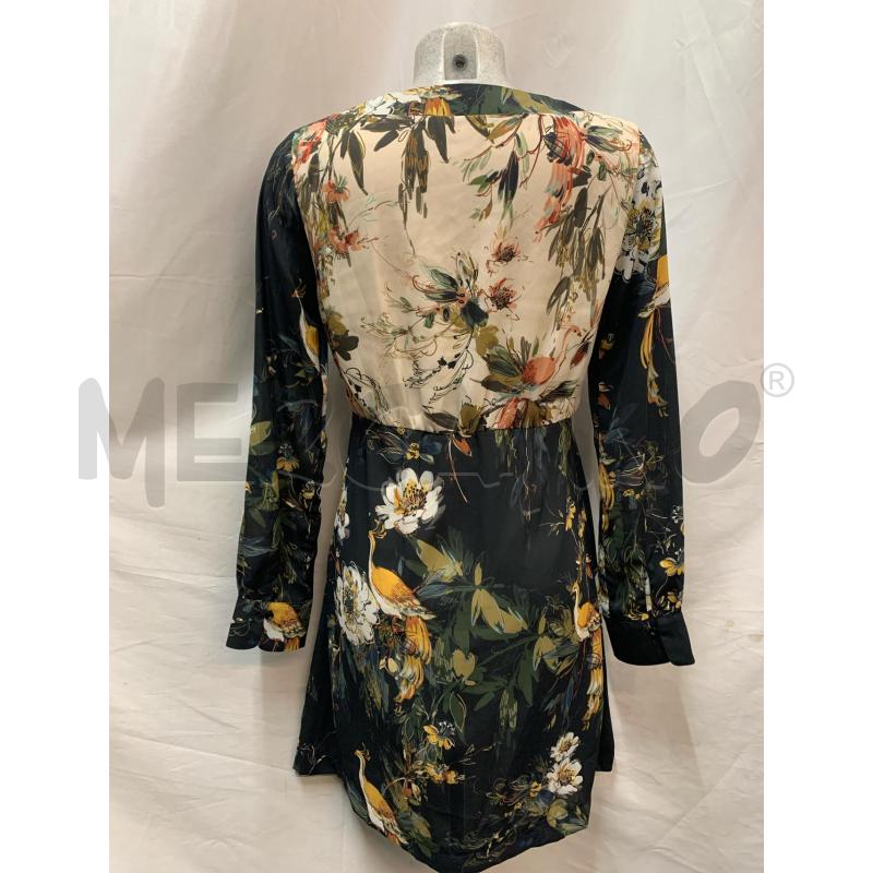 VESTITO NOLITA NERO BEIGE FOGLIE FIORI  | Mercatino dell'Usato Roma re di roma 3