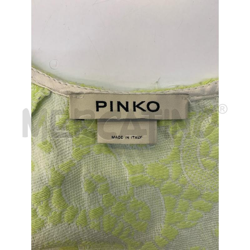 VESTITO PINKO BIANCO FIORI VERDE LIME | Mercatino dell'Usato Roma re di roma 5