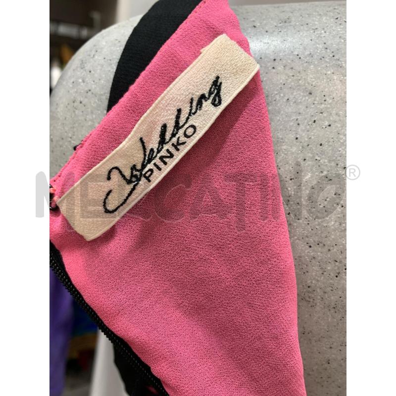 VESTITO PINKO ROSA PIZZO NERO STRASS FRANGE | Mercatino dell'Usato Roma re di roma 4