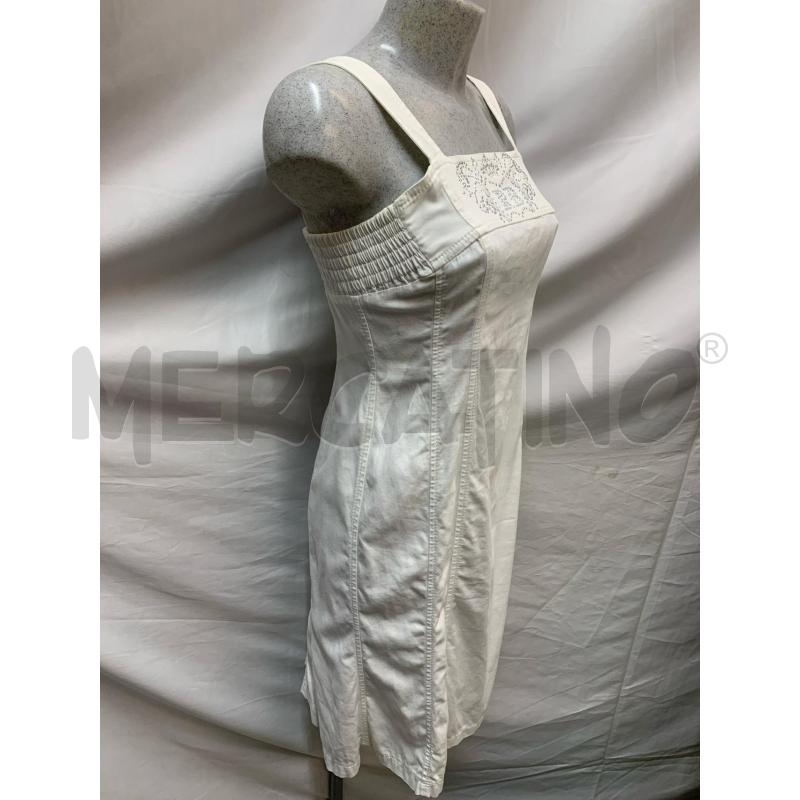 VESTITO ROCCOBAROCCO BIANCO COTONE STRASS | Mercatino dell'Usato Roma re di roma 2