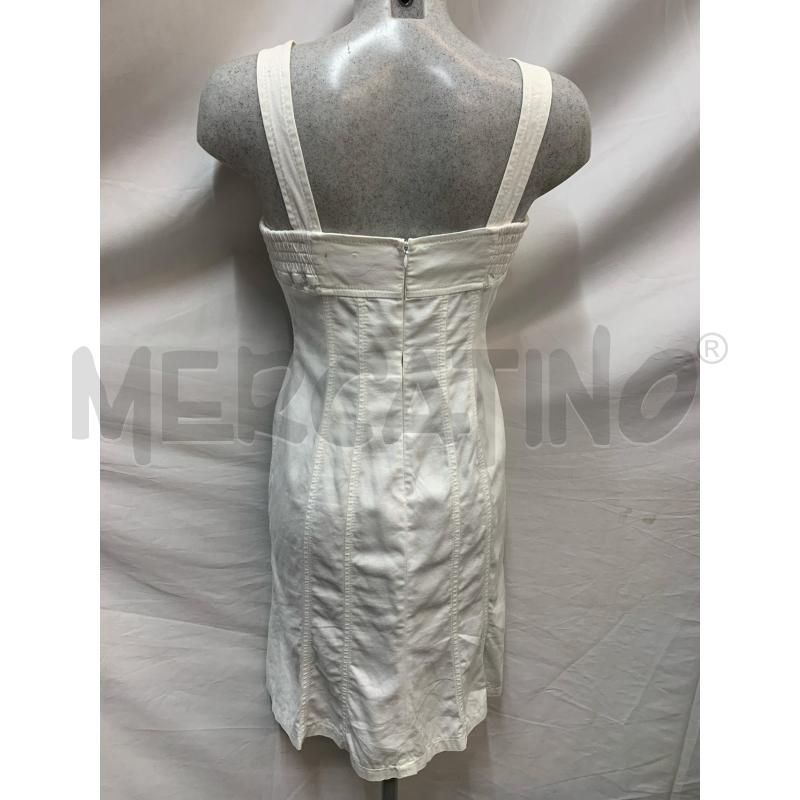 VESTITO ROCCOBAROCCO BIANCO COTONE STRASS | Mercatino dell'Usato Roma re di roma 3