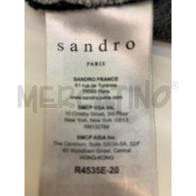 VESTITO SANDRO NERO FIORI BIANC | Mercatino dell'Usato Roma re di roma 5