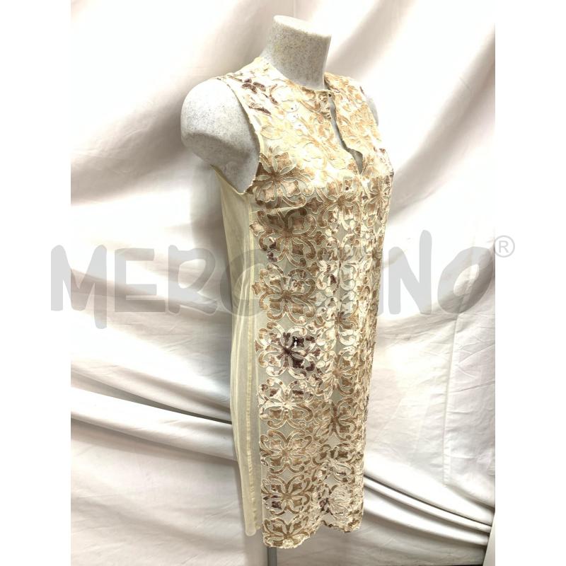 VESTITO ULI SCHNEIDER TULLE BEIGE RICAMI  | Mercatino dell'Usato Roma re di roma 2