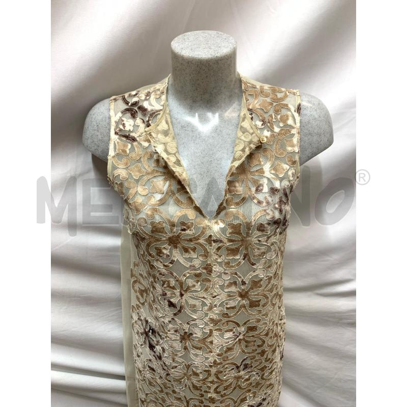 VESTITO ULI SCHNEIDER TULLE BEIGE RICAMI  | Mercatino dell'Usato Roma re di roma 4