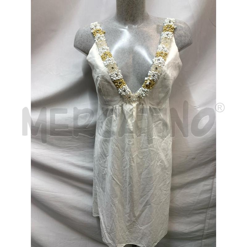 VESTITO VANDA CATUCCI PANNA PIETRE BEIGE BIANCO  | Mercatino dell'Usato Roma re di roma 1