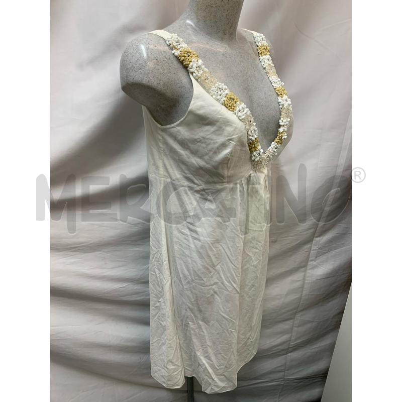 VESTITO VANDA CATUCCI PANNA PIETRE BEIGE BIANCO  | Mercatino dell'Usato Roma re di roma 2