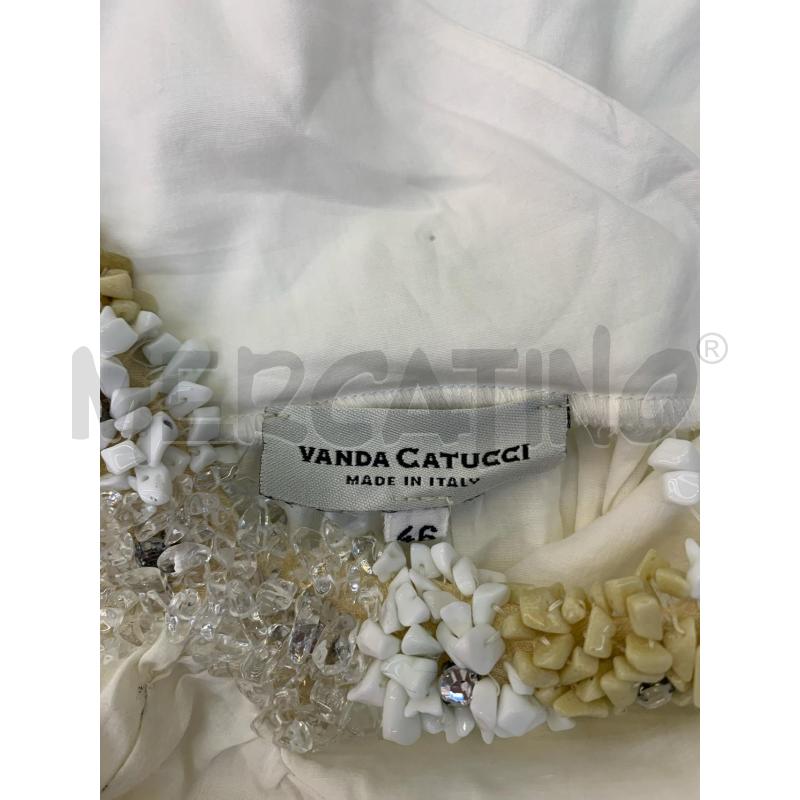 VESTITO VANDA CATUCCI PANNA PIETRE BEIGE BIANCO  | Mercatino dell'Usato Roma re di roma 5