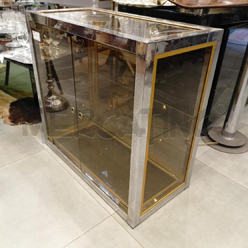 VETRINETTA BASS STRUTT OTTONE E SILVER RIP VETRI FUME  STILE ANI 70 | Mercatino dell'Usato Roma re di roma 2