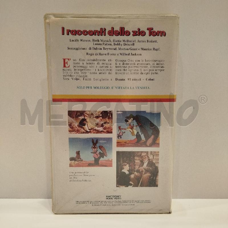 VHS I RACCONTI DELLO ZIO TOM 1966 WALT DISNEY HOME VIDEO COD.4041 PRIMA EDIZIONE | Mercatino dell'Usato Roma re di roma 2