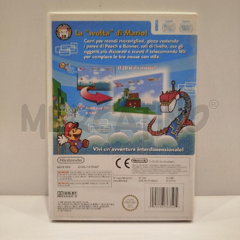 VIDEOGIOCO NINTENDO WII SUPER PAPER MARIO ITALIANO COMPLETO | Mercatino dell'Usato Roma re di roma 2