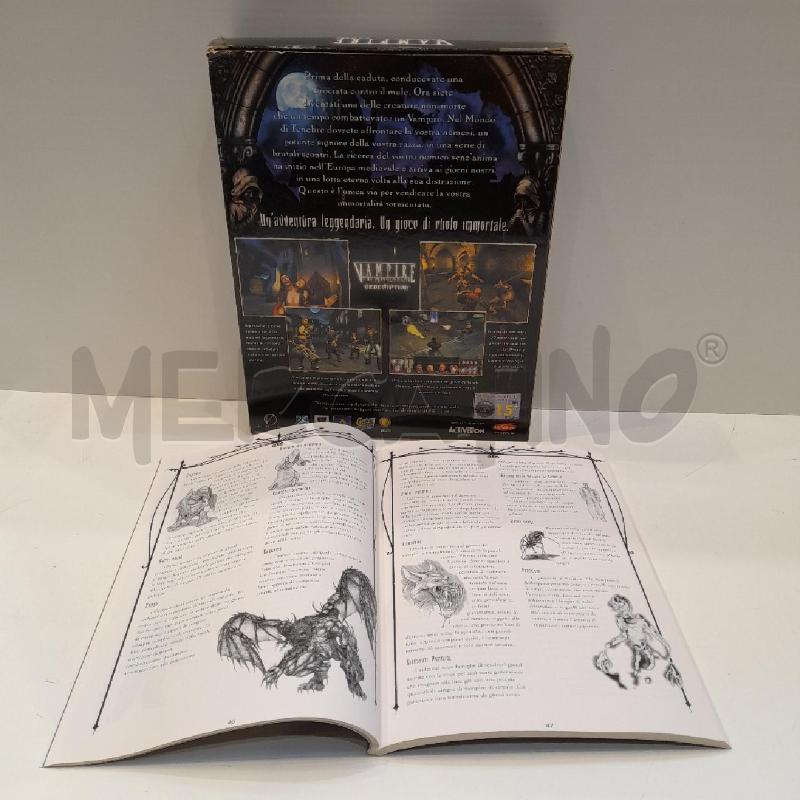 VIDEOGIOCO PC VAMPIRE THE MASQUERADE REDEMPTION BIG BOX SOLO SCATOLA VUOTA E MANUALE SENZA GIOCO | Mercatino dell'Usato Roma re di roma 2