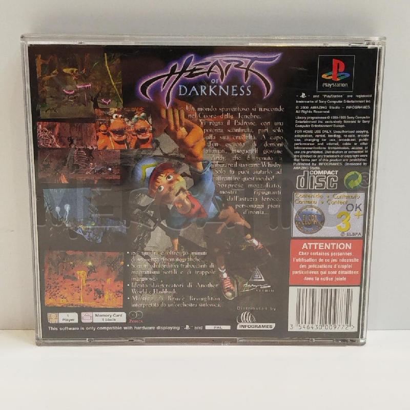 VIDEOGIOCO PLAYSTATION 1 HEART OF DARKNESS COMPLETO ITALIANO BEST OF INFOGRAMES | Mercatino dell'Usato Roma re di roma 2