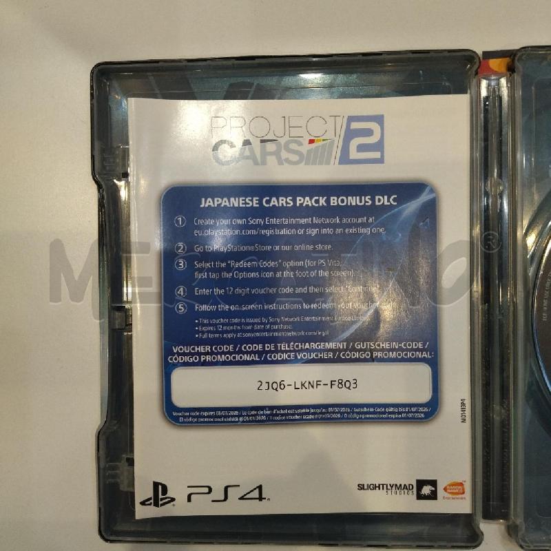 VIDEOGIOCO PS4 PROJECT CARS 2 EDIZIONE LIMITATA STEELBOOK | Mercatino dell'Usato Roma re di roma 3