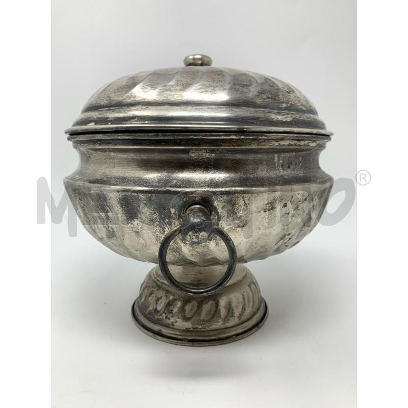 ZUPPIERA SILVER PLATED BOMBATA SU BASE CIRCOLARE | Mercatino dell'Usato Roma re di roma 2