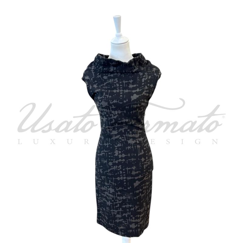 ABITO DONNA BOTTEGA VENETA NERO GRIGIO LANA TG 40 | Mercatino dell'Usato Roma parioli 1