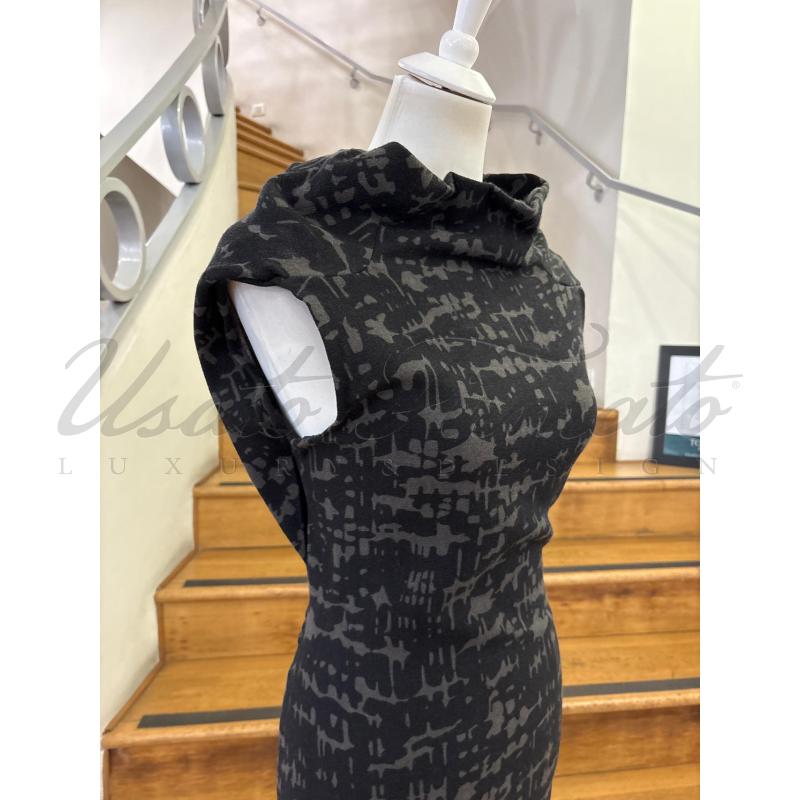 ABITO DONNA BOTTEGA VENETA NERO GRIGIO LANA TG 40 | Mercatino dell'Usato Roma parioli 3