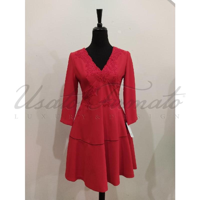 ABITO DONNA ERMANNO SCERVINO ROSSO PIZZO TG 42 | Mercatino dell'Usato Roma parioli 1