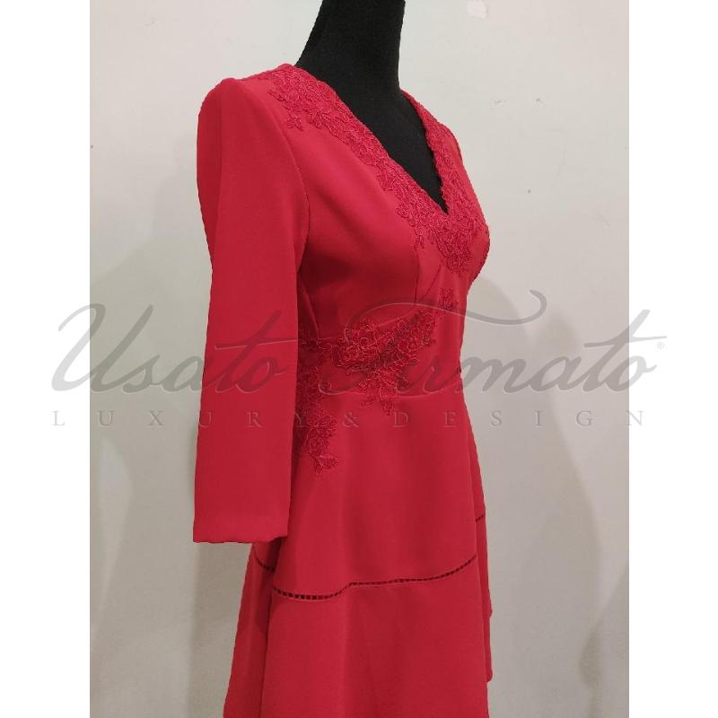 ABITO DONNA ERMANNO SCERVINO ROSSO PIZZO TG 42 | Mercatino dell'Usato Roma parioli 2