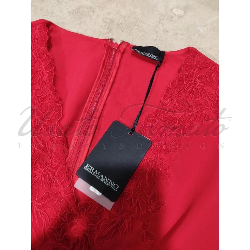 ABITO DONNA ERMANNO SCERVINO ROSSO PIZZO TG 42 | Mercatino dell'Usato Roma parioli 4