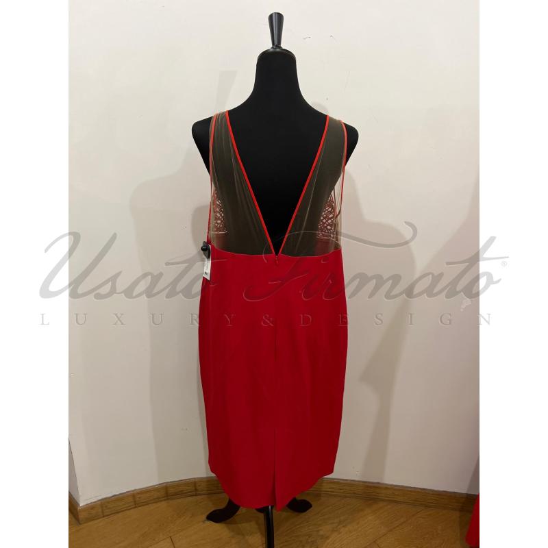 ABITO DONNA GAI MATTIOLO PAILLETTES ROSSO TG 54 | Mercatino dell'Usato Roma parioli 3